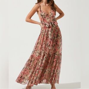 ASTR the Label Eartha floral maxi dress XS extra small